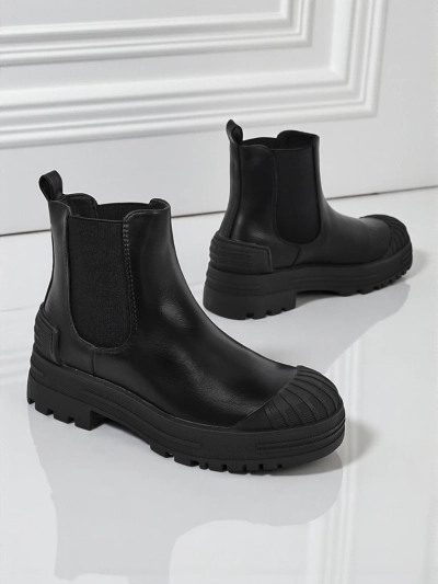 Plateau Stiefeletten aus Öko-Leder Amber Veil