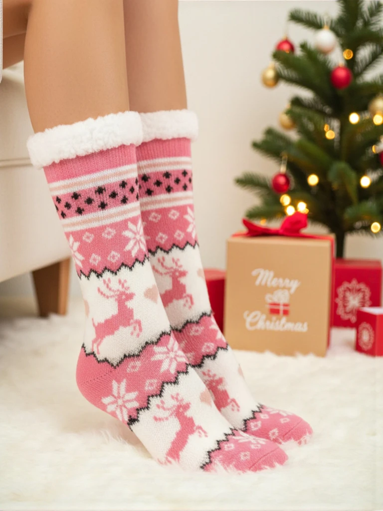 Gefütterte weihnachtliche Damen Socken CocoWarm