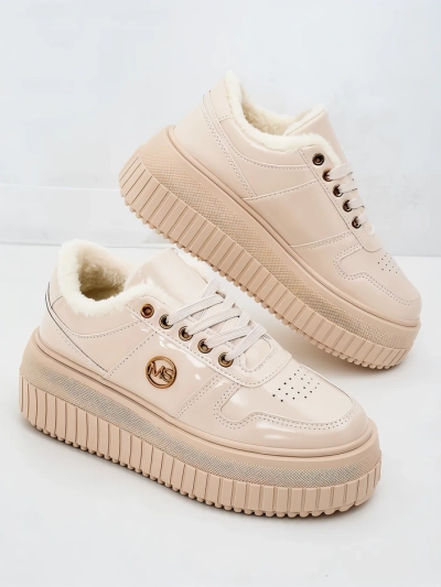 Royalfashion Warme Damen-Sneaker mit Fell Rozit