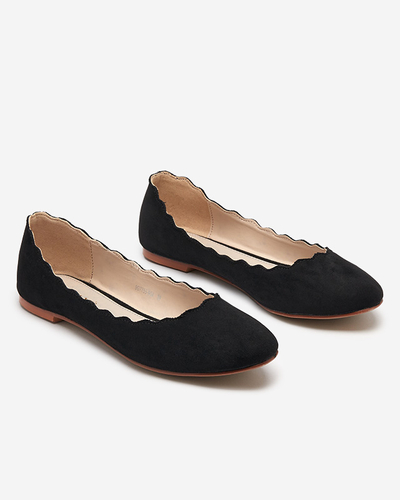 Schwarze Öko-Wildleder-Ballerinas für Damen Antonelia - Footwear