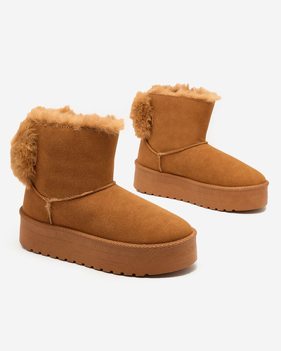 Royalfashion Boots a'la Schneestiefel für Damen in der Farbe camel Goroggo