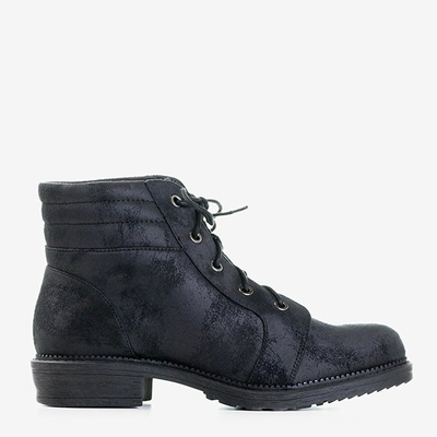 Schwarze Frauentaschen mit dekorativem Abrieb Tusyon - Schuhe