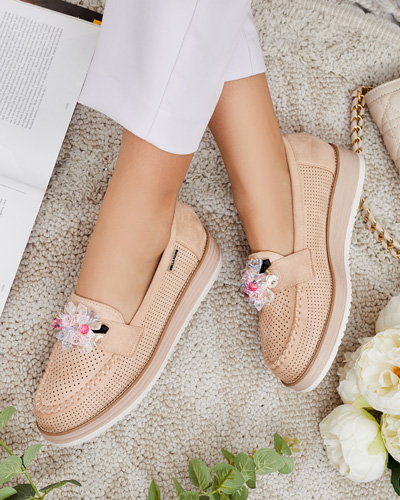 Royalfashion Mokassins mit bunten Steinen Restea