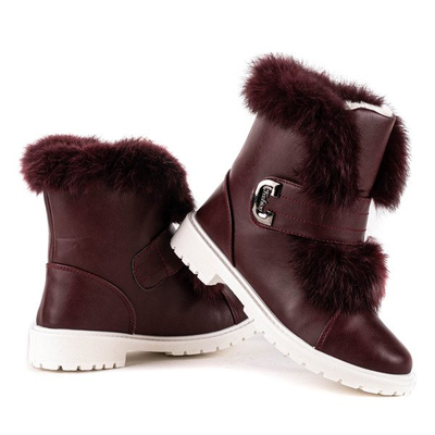 Wisconsin Burgundy Fur Snow Boots - Schuhe