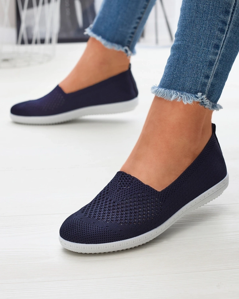 Durchbrochene navyblaue Stoffsneakers Sadola - Footwear