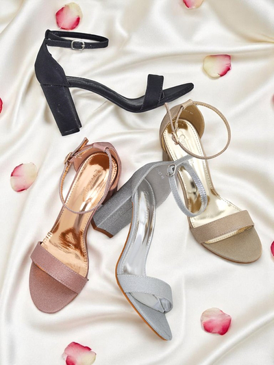 Royalfashion Glänzende Damen-Sandalen Stella Glam