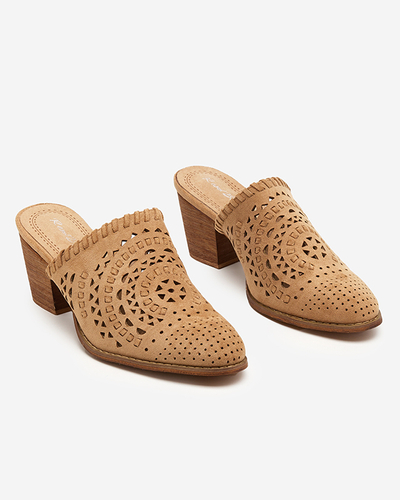 OUTLET Hellbraune Aqarion-Schuhe mit hohen Absätzen für Damen - Schuhe