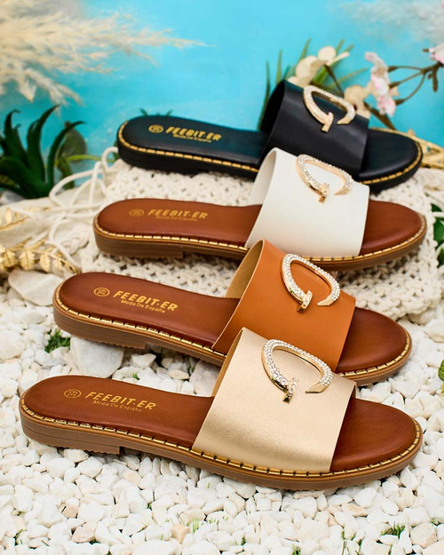 Royalfashion Жіночі шльопанці Omerta на плоскій підошві