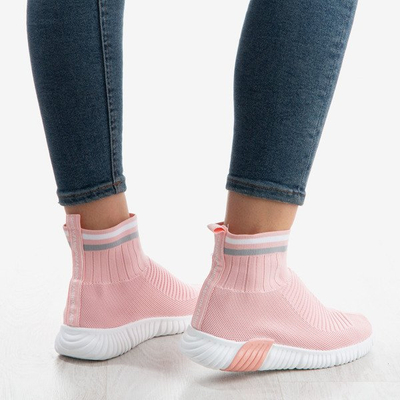 Rosa Sportschuhe mit dekorativer Socke Sallitsa - Schuhe 1