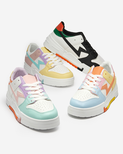 Gelb-rosa Damen-Sportschuhe Tremsi Sneakers - Schuhe