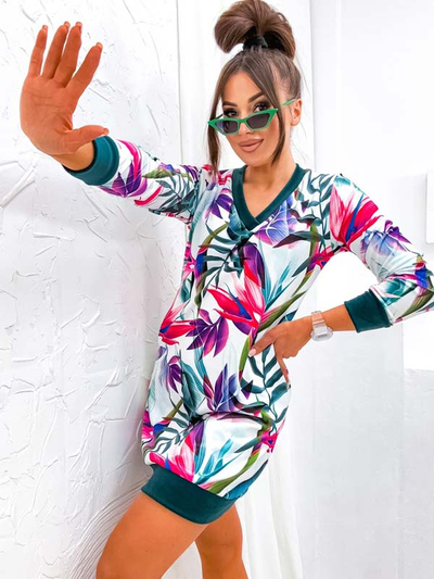 Royalfashion Damen Minikleid mit originellem Muster