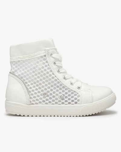 Weiße High-Top-Sneaker für Mädchen Borris- Footwear