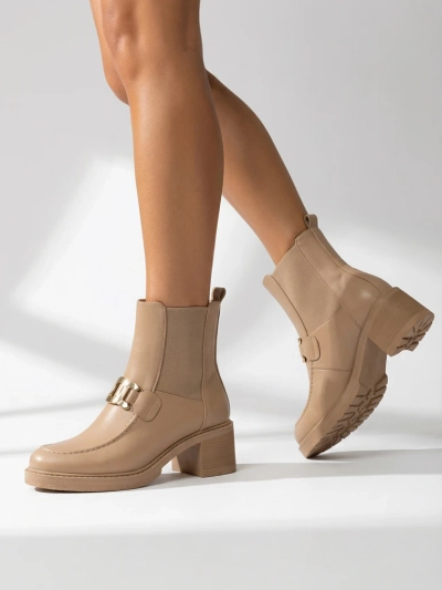 Royalfashion Damen Stiefeletten mit niedrigem Absatz Ewios