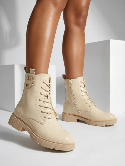 Lackierte Damen Schnürstiefeletten Kalen