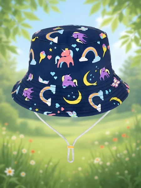 Royalfashion Kinder-Bucket Hat Farbenfroher Bucket