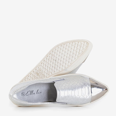 Silber Slip On mit lackiertem Zeh Messaderra - Footwear