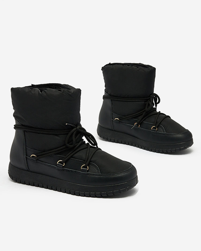 Royalfashion Damen Schlupf-Schneestiefel in schwarzer Farbe Iredas