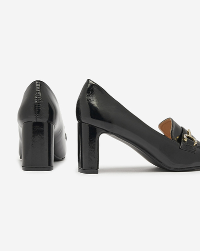 Schwarze Damen Pumps im Mokassin-Stil Kolalic- Footwear
