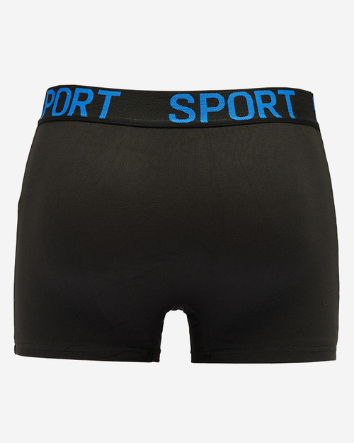 Чорні чоловічі боксери з принтом