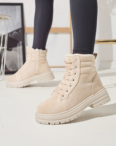 Isolierte Trapper-Stiefel für Damen in Beige Tivica - Footwear