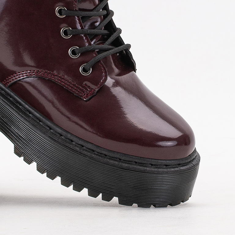 Burgunderrot lackierte Beretta Stiefel - Schuhe