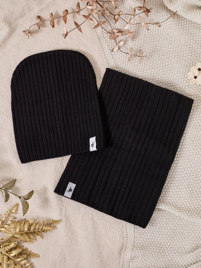 Royalfashion Universal Winter Set - Beaniemütze mit Schlauchschal