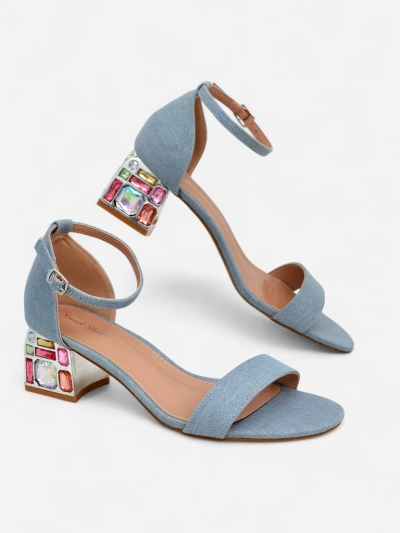 Royalfashion Damensandalen mit dekorativen Absätzen Ballou