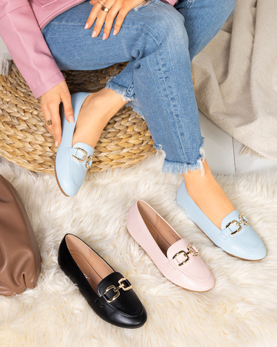 OUTLET Schwarze Öko-Leder-Slipper für Damen Kesine - Schuhe