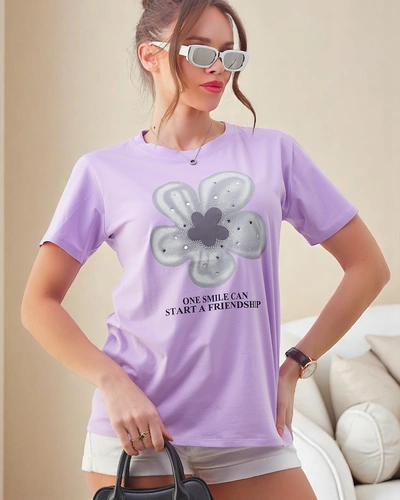 Royalfashion Damen Baumwoll-T-Shirt mit einem Blumenmotiv