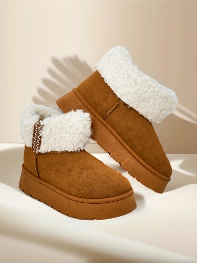 Royalfashion Damen Winterstiefel mit Pelz Rovvoy