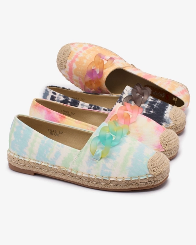 Royalfashion Schwarze Damen-Espadrilles mit Aufdruck Serffio