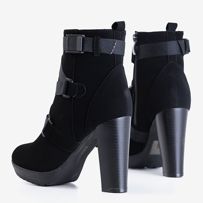 Schwarze hochhackige Damenstiefel von Ores - Schuhe