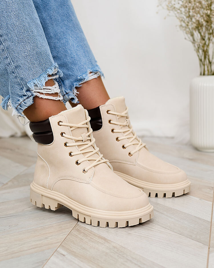 Royalfashion Beige Damen Trapper Saramellia