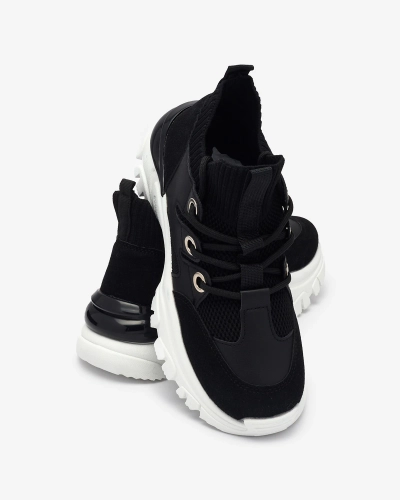 Sportliche Damen-Sneakers in Schwarz Hasola- Footwear