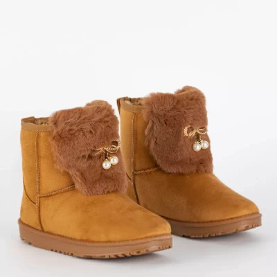 OUTLET Camel-Schneestiefel für Damen mit dekorativem Cioni-Schuh-Obermaterial