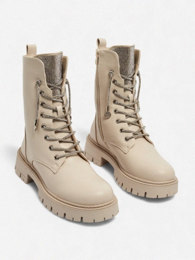 Öko-Leder Schnürstiefeletten Damen Farly