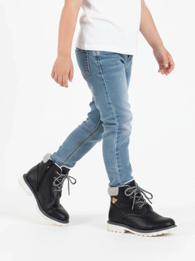 Schwarze isolierte Tiptop-Stiefel für Jungen - Footwear