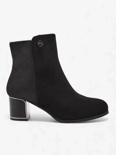 Damen Stiefeletten Arshin aus Wildlederimitat mit Blockabsatz