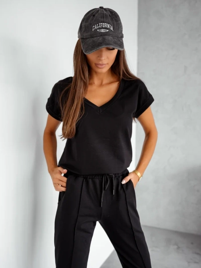Royalfashion Damen Baumwolle Freizeitset mit kurzen Ärmeln