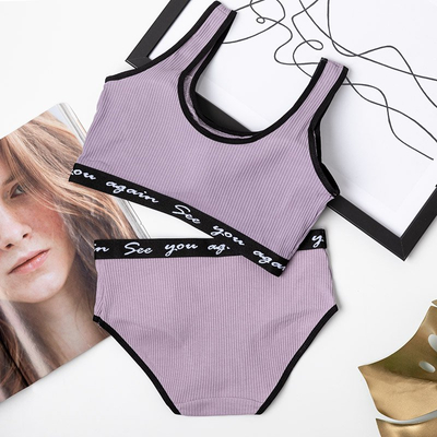 Lila Damen-Sportunterwäscheset - Unterwäsche