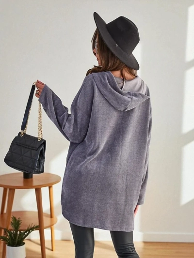 Royalfashion Damen-Strickjacke mit goldenen Knöpfen ÜBERGRÖßE