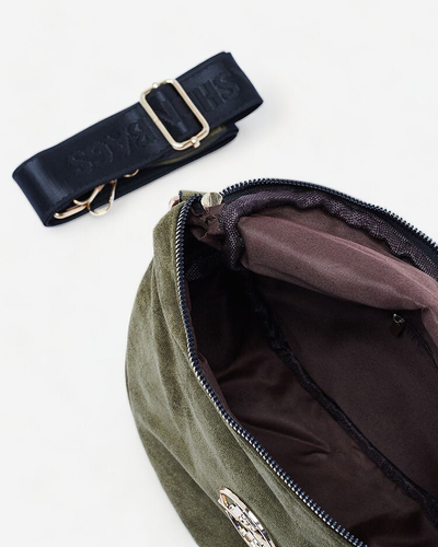 Royalfashion Green kleine Damenhandtasche aus Öko-Wildleder