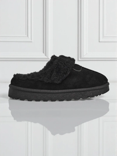 Kurze Damenstiefel a'la Schneestiefel mit Fell Velour Fang