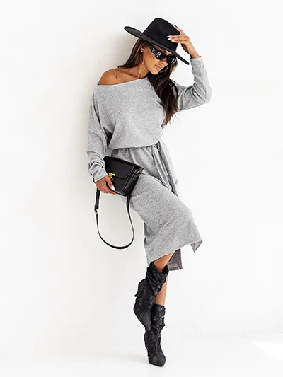 Royalfashion Damen Midikleid