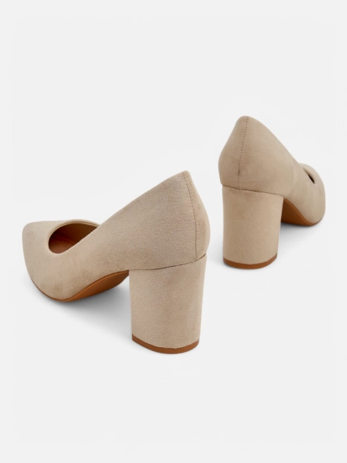 Royalfashion Жіночі еко-саметні туфлі на підборах Ugandes