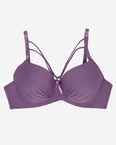 Violetter, gepolsterter Damen-BH mit Trägern - Underwear