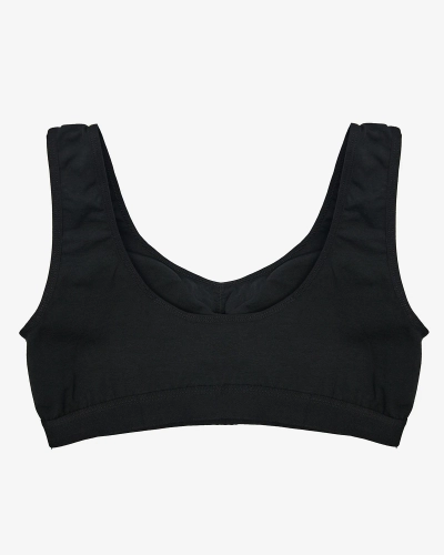 Жіночий спортивний бюстгальтер з мереживом чорного кольору PLUS SIZE - Нижня білизна