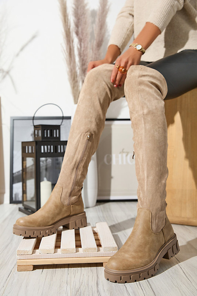 Damenstiefel in khaki Farbe Liki - Footwear