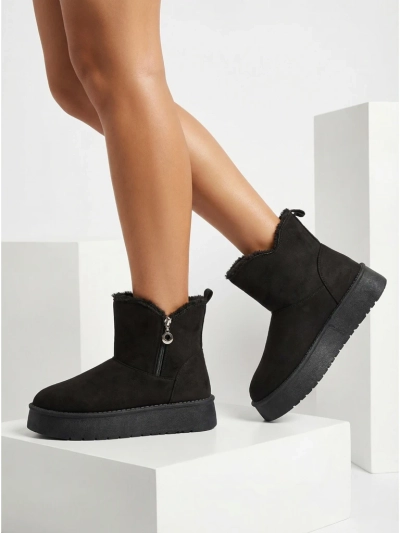 Aurora Damenstiefeletten Schwarz aus Öko-Leder für den Winter