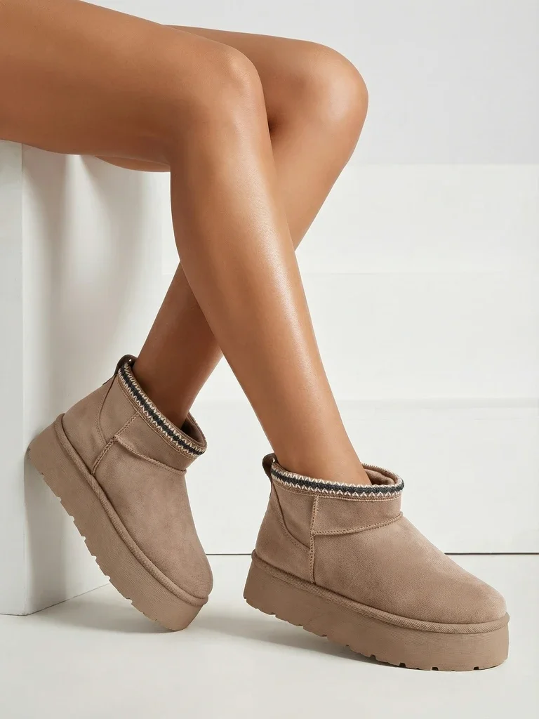 Royalfashion Damen Kurzstiefel a'la Schneestiefel Xoalla